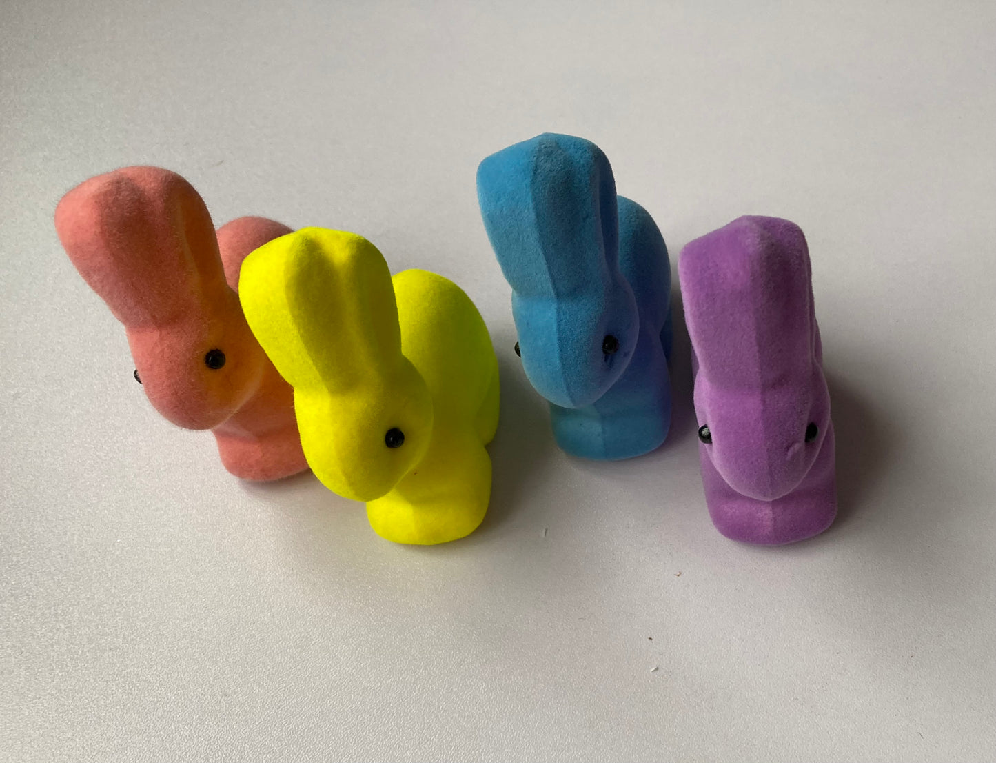 4pk Mixed Flocked Mini Bunnies