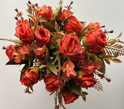Terracotta Rosebud & Hydrangea Bunch