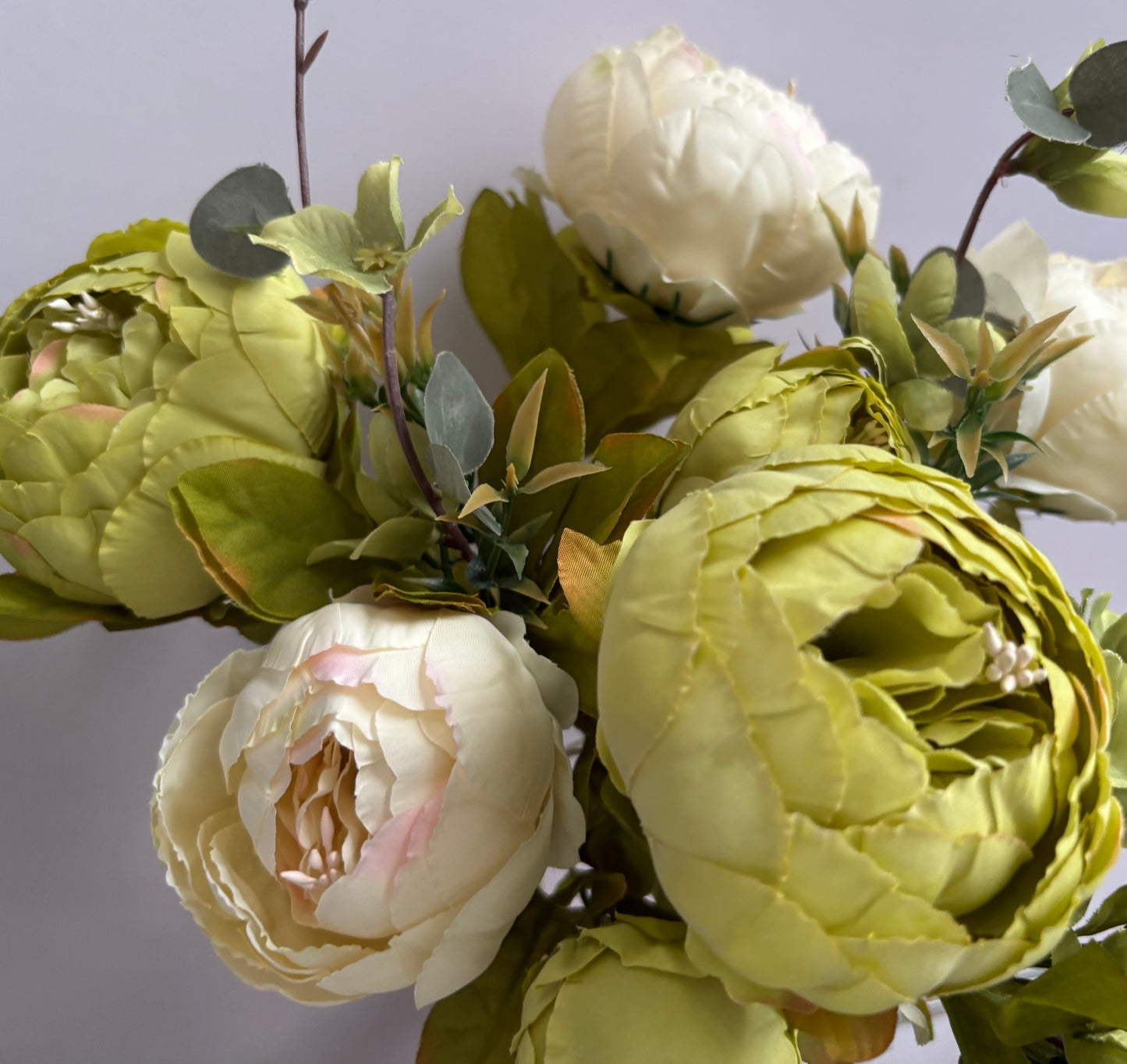 Large Cream & Green Peony & Hydrangea Bouquet