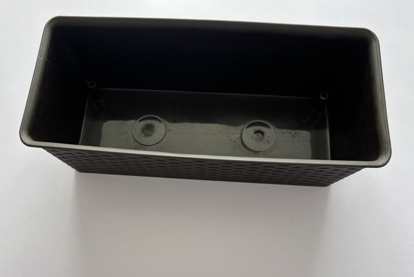 Dark Brown Plastic Woven Planter