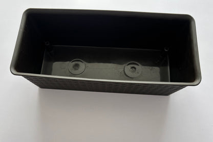 Dark Brown Plastic Woven Planter