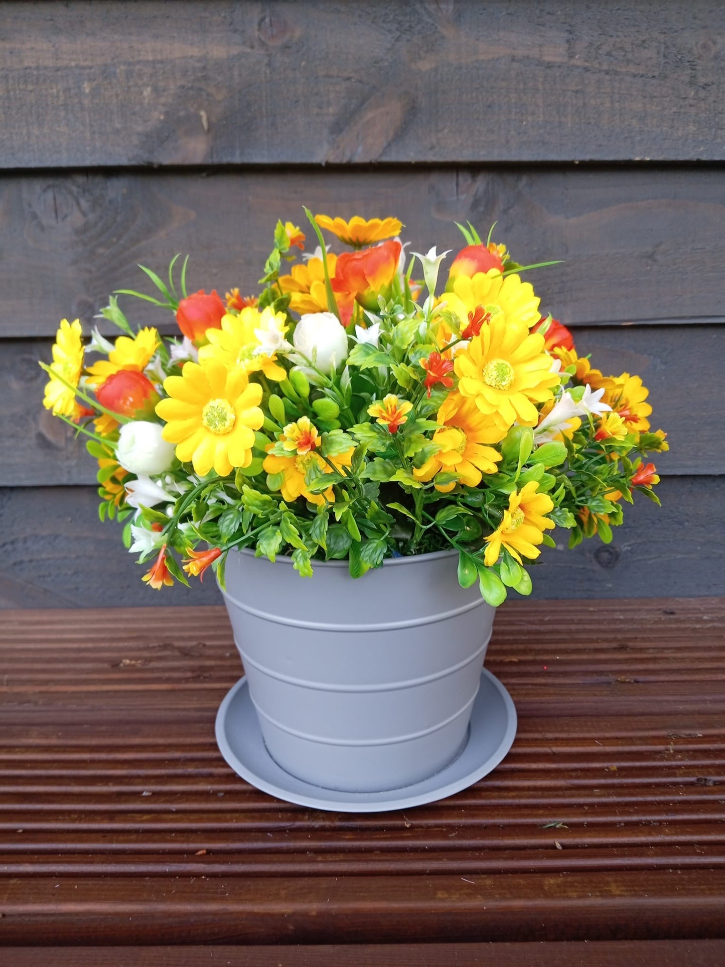 Spring Grey Teacup Plant Pot
