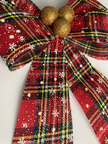 Large Tartan Bow