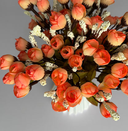 Orange/Peach Mini Rosebud Bunch