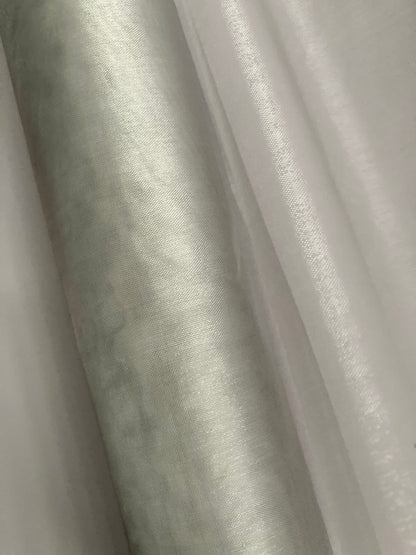 9M x 40cm Silver Organza Roll