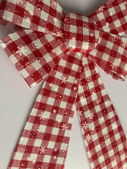 Red & White Large Bow