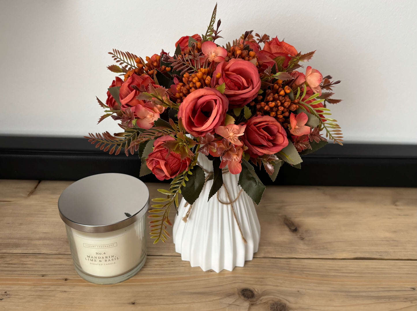 Terracotta Rosebud & Hydrangea Bunch