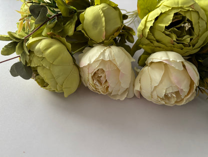 Large Cream & Green Peony & Hydrangea Bouquet