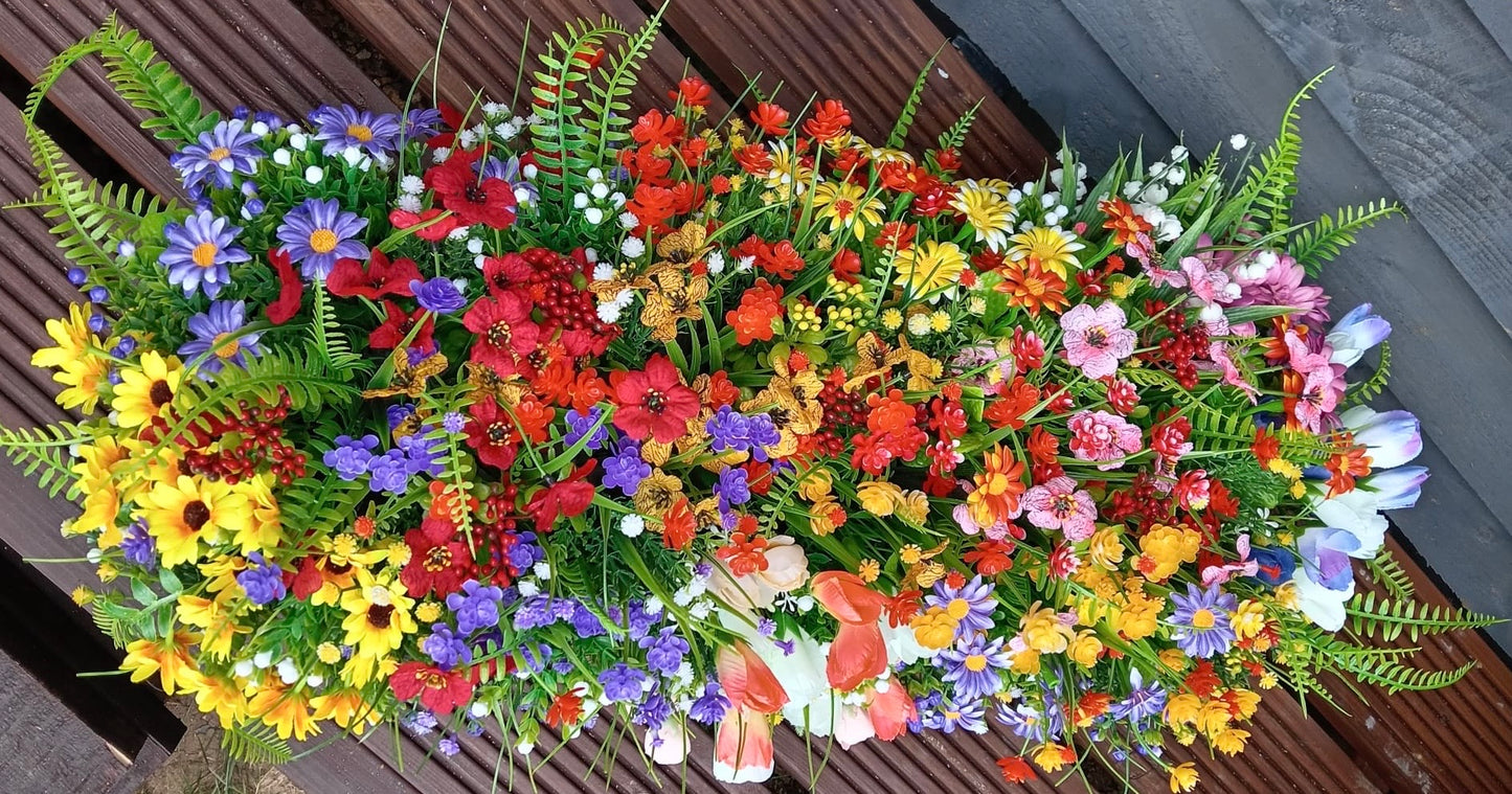 Flourishing Mixed Colour Window Box Planter