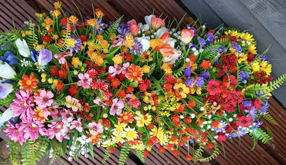 Flourishing Mixed Colour Window Box Planter