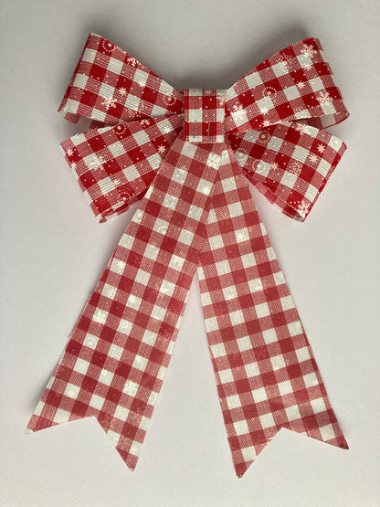 Red & White Large Bow