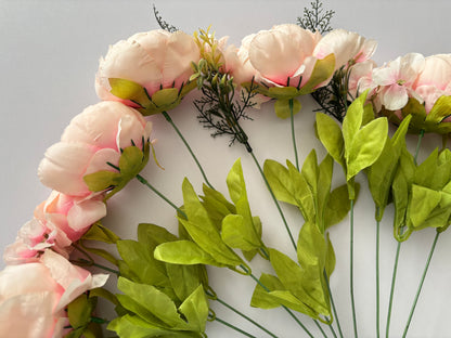 Large Peach Peony & Hydrangea Bunch