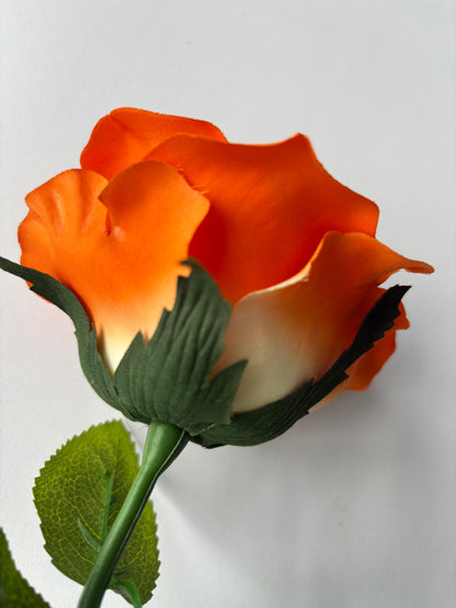 67cm Orange Rose Single Long Stem