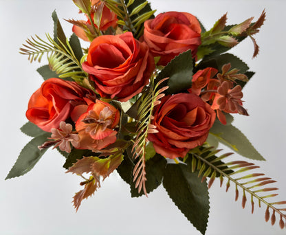 Terracotta Rosebud & Hydrangea Bunch