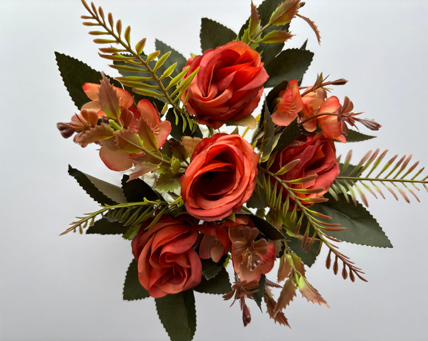 Terracotta Rosebud & Hydrangea Bunch