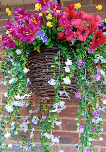 Bright Mixed Floral Hanging Basket