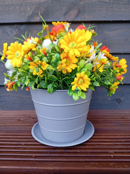 Spring Grey Teacup Plant Pot