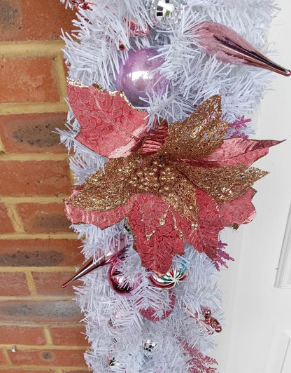 5ft Pink & White Artificial Garland
