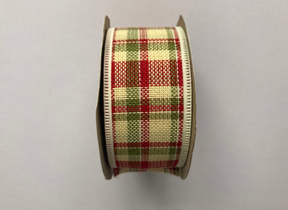 10yrds Tartan Fabric Edge Ribbon