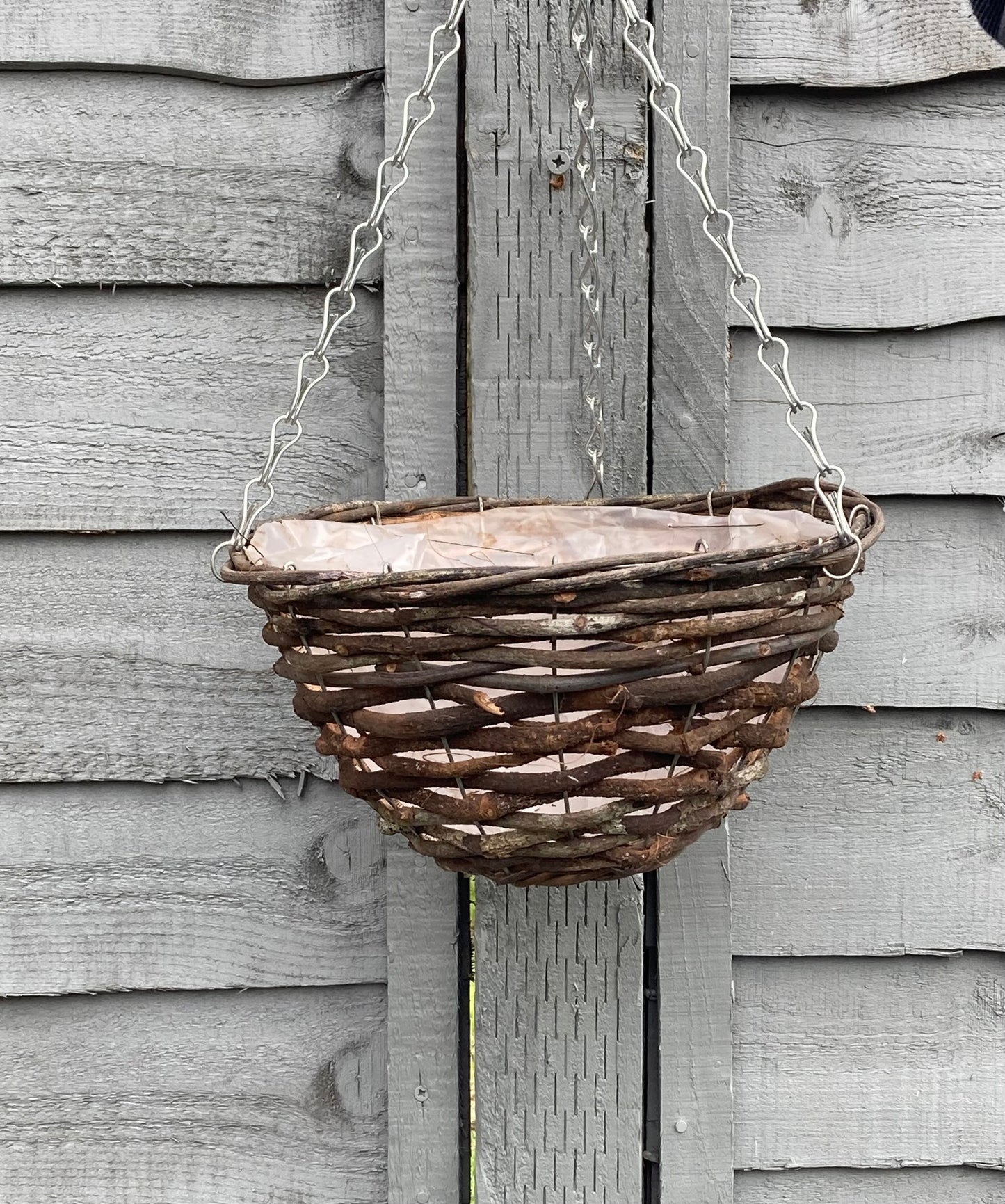 10" Rattan Round Hanging Basket