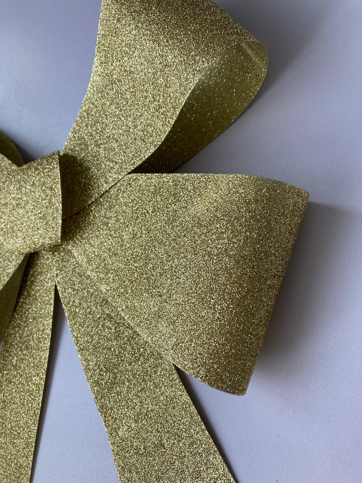 40cm Gold Glittered Decor Bow