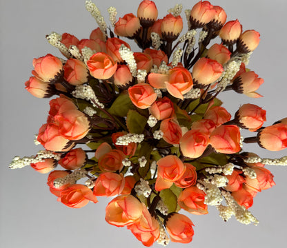 Orange/Peach Mini Rosebud Bunch