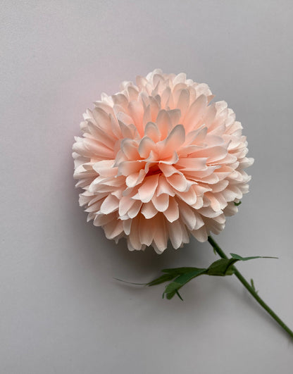 Soft Peach Large Chrysanthemum Pom Pom