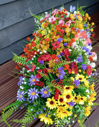 Flourishing Mixed Colour Window Box Planter