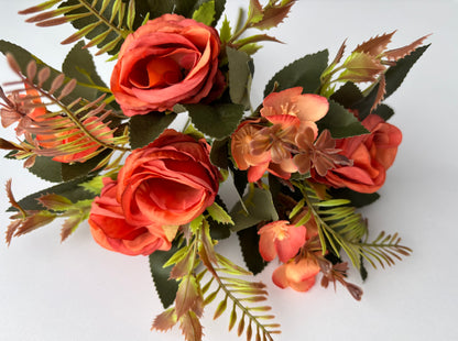 Terracotta Rosebud & Hydrangea Bunch
