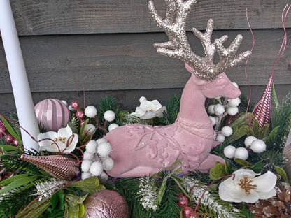 Pink Stag Floral Table Display