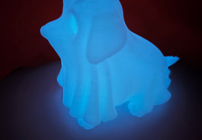 Glow in the Dark Ghost Dog | 3D Printed Halloween Decoration | Glows Blue