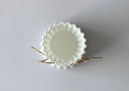 White Geometric Country Vibe Vase