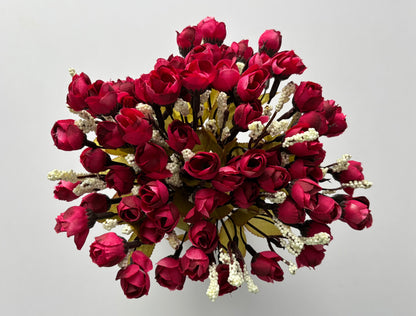 Dark Pink Rosebud Bunch