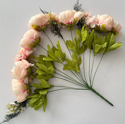 Large Peach Peony & Hydrangea Bunch