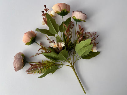 Dusky Pink & Purple Ranunculi & Hydrangea Bunch