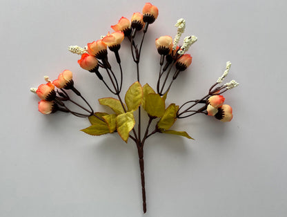 Orange/Peach Mini Rosebud Bunch