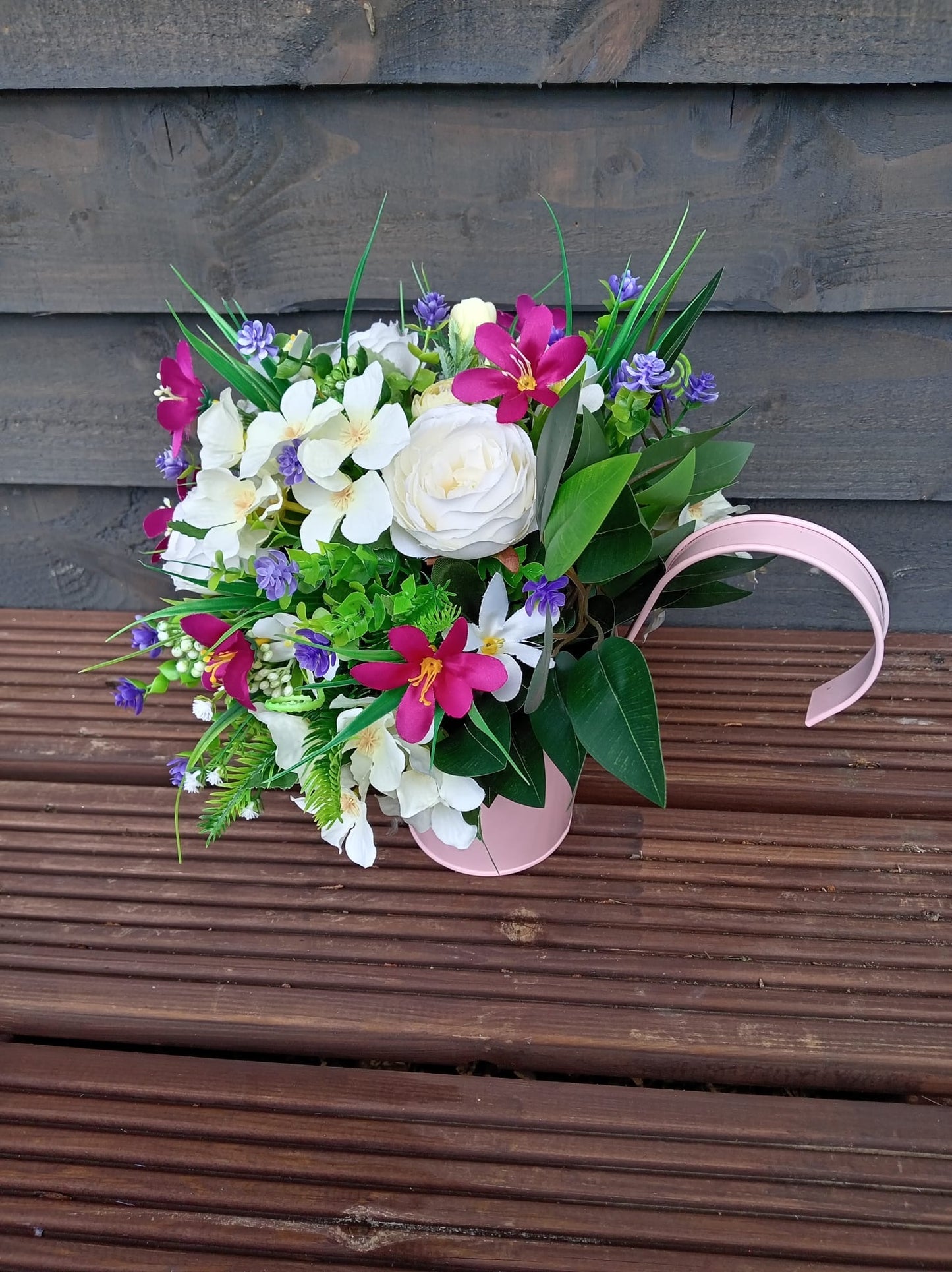 Pink Single Hook Floral Planter