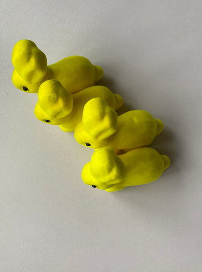 4pk Yellow Mini Bunnies