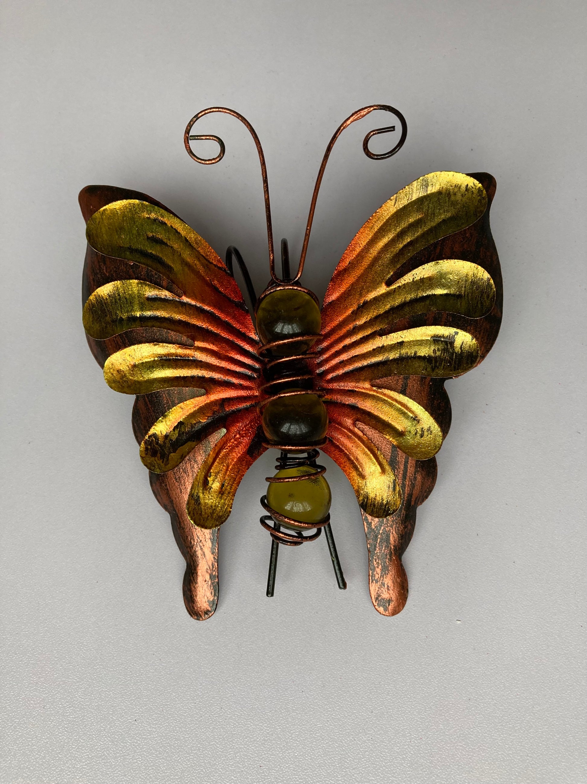 butterfly plant hanger Yellow/Orange Metal Butterfly Plant Hanger – whimsical-blossom-floristry