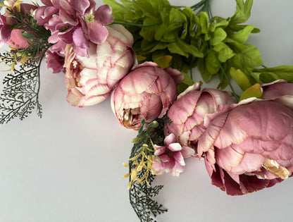 Large Purple Peony & Hydrangea Bunch