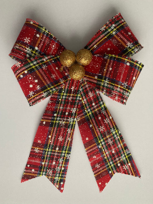 Large Tartan Bow