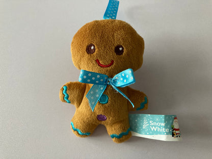 Plush Gingerbread Tree Decor Blue