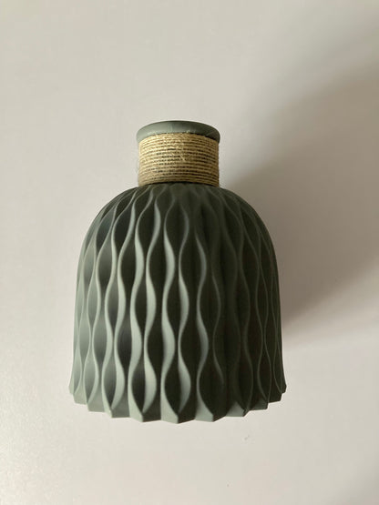 Dark Grey Geometric Style Vase