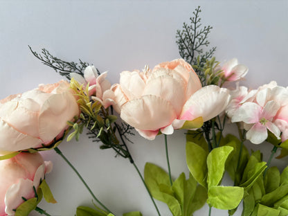 Large Peach Peony & Hydrangea Bunch