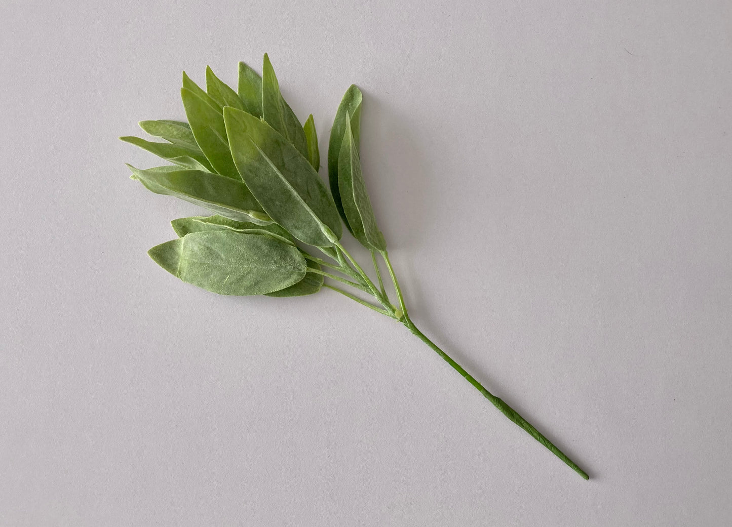 Flocked Sage Foliage Spray