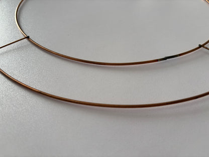 Copper-Toned Wire Wreath Frame Ring 35cm