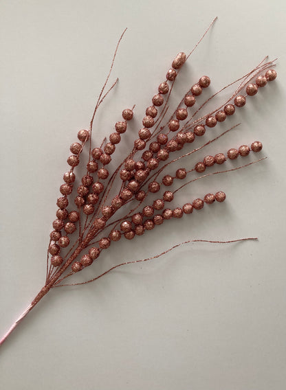 Pink Berry & Grass Pick
