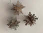 3pk Rose Gold Snowflake Baubles