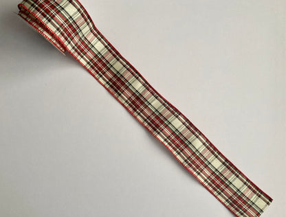 10yrds x 63mm Wired Edge Tartan Ribbon