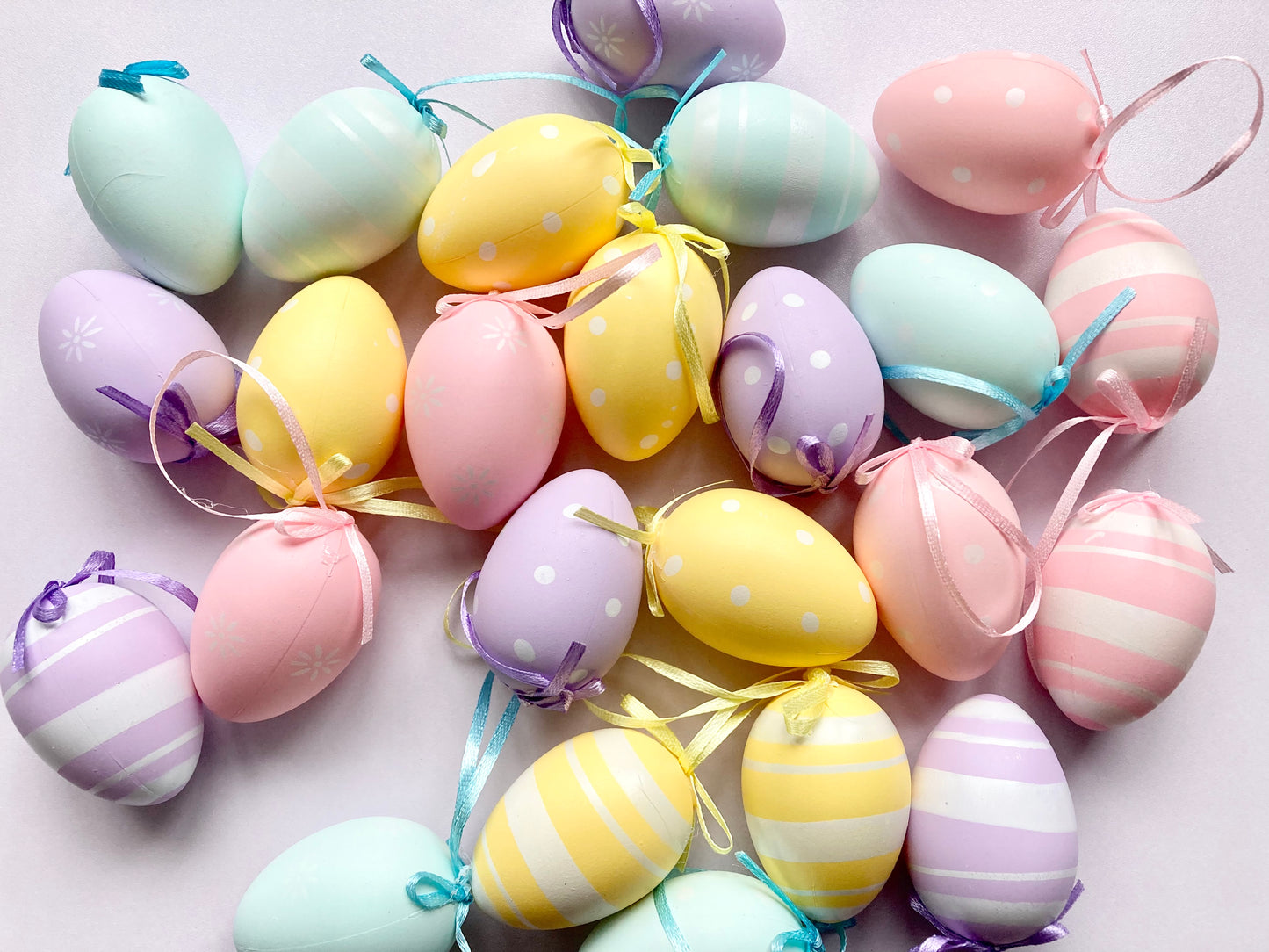 6pk Yellow Egg Hanging Decor